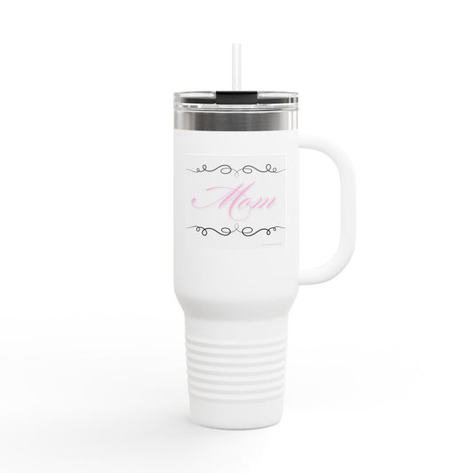 Pink Mom Insulated Travel Mug | 40oz Gift for Moms on the Go | Perfect for Birthdays and Daily