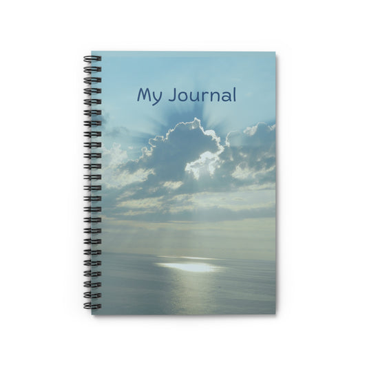 Blue Sky Spiral Notebook Journal - Ruled Line for Daily Reflections and Creative Thoughts