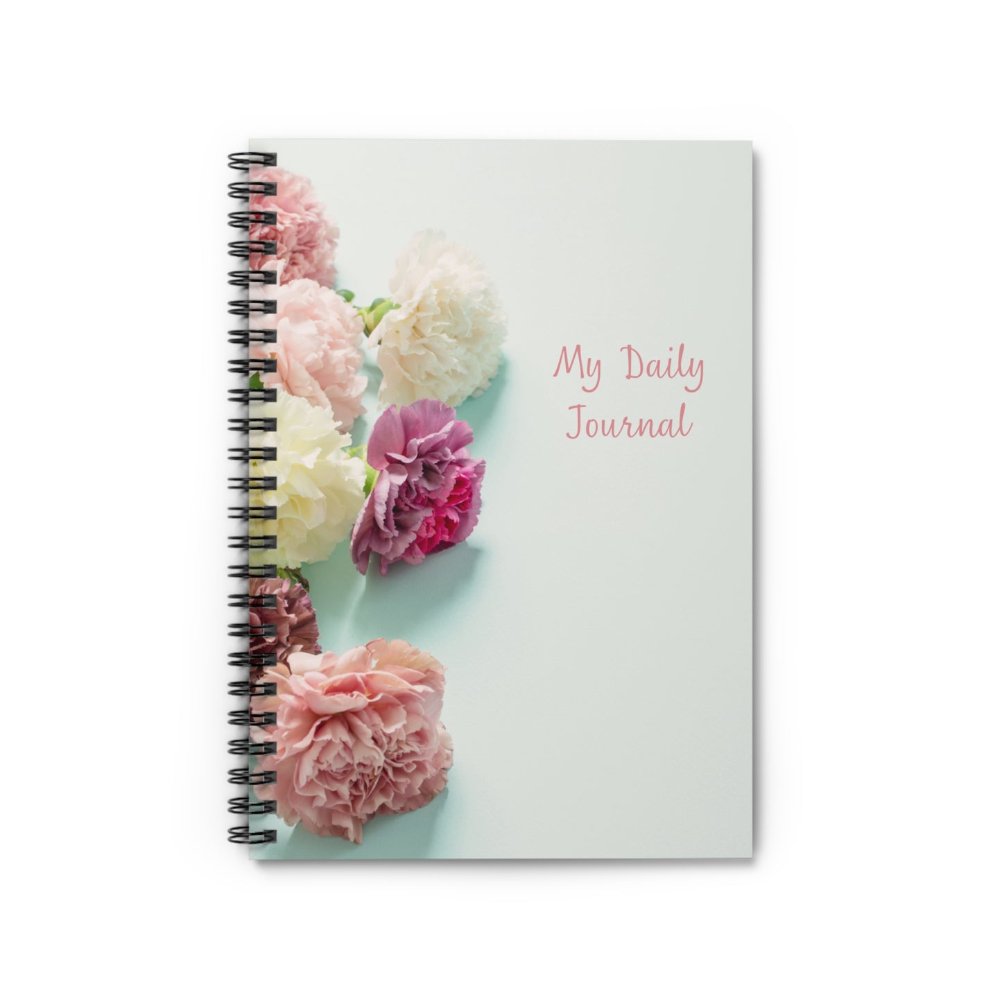 Carnations Spiral Notebook Journal - My Daily Journal - Perfect for Notes and Planning