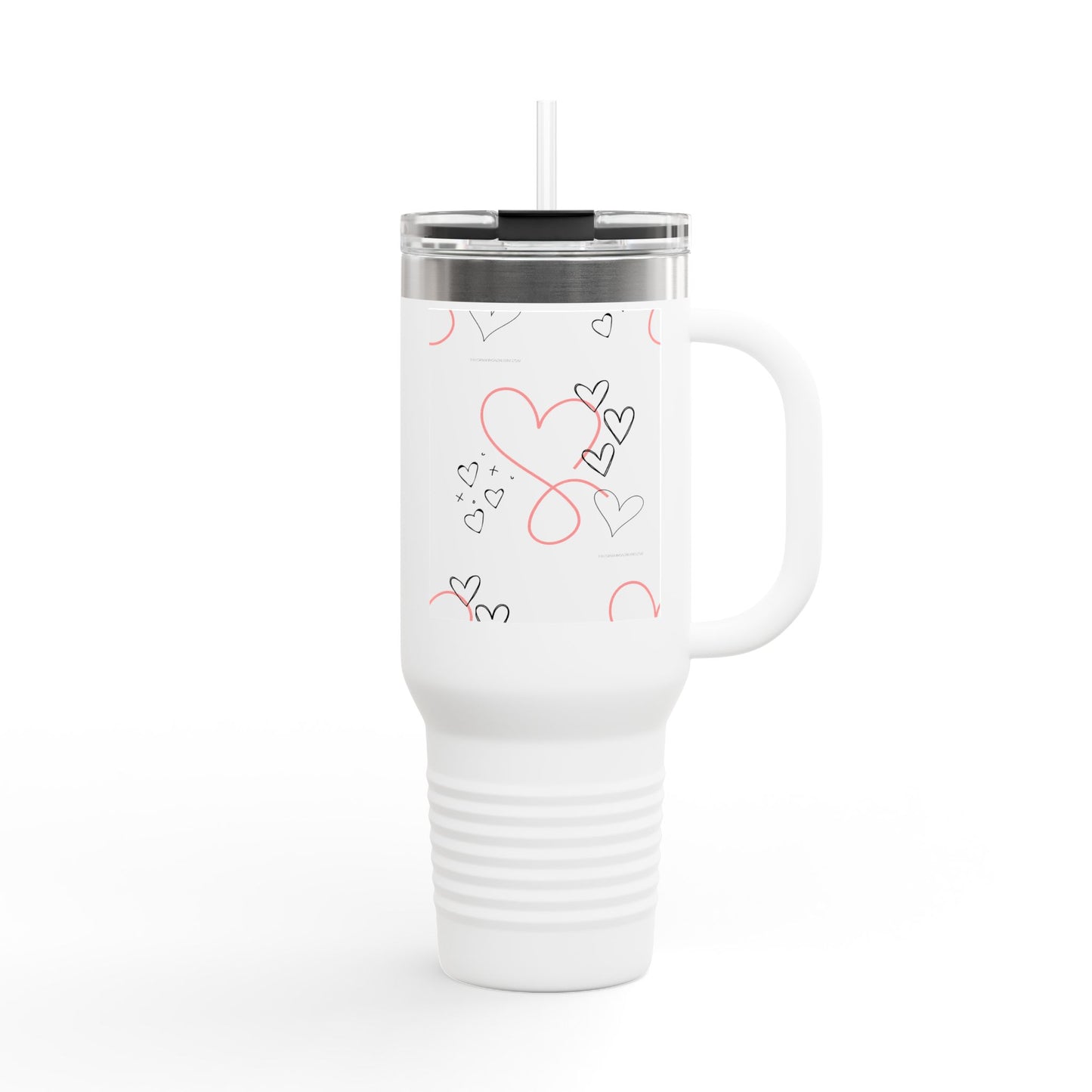 Heartfelt Insulated Travel Mug - 40oz Love Design for Coffee & Tea Enthusiasts