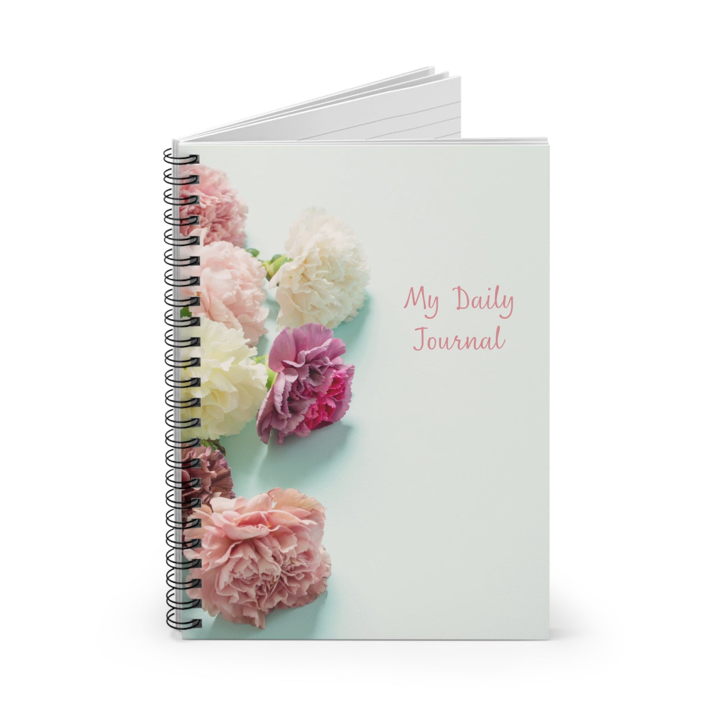 Carnations Spiral Notebook Journal - My Daily Journal - Perfect for Notes and Planning