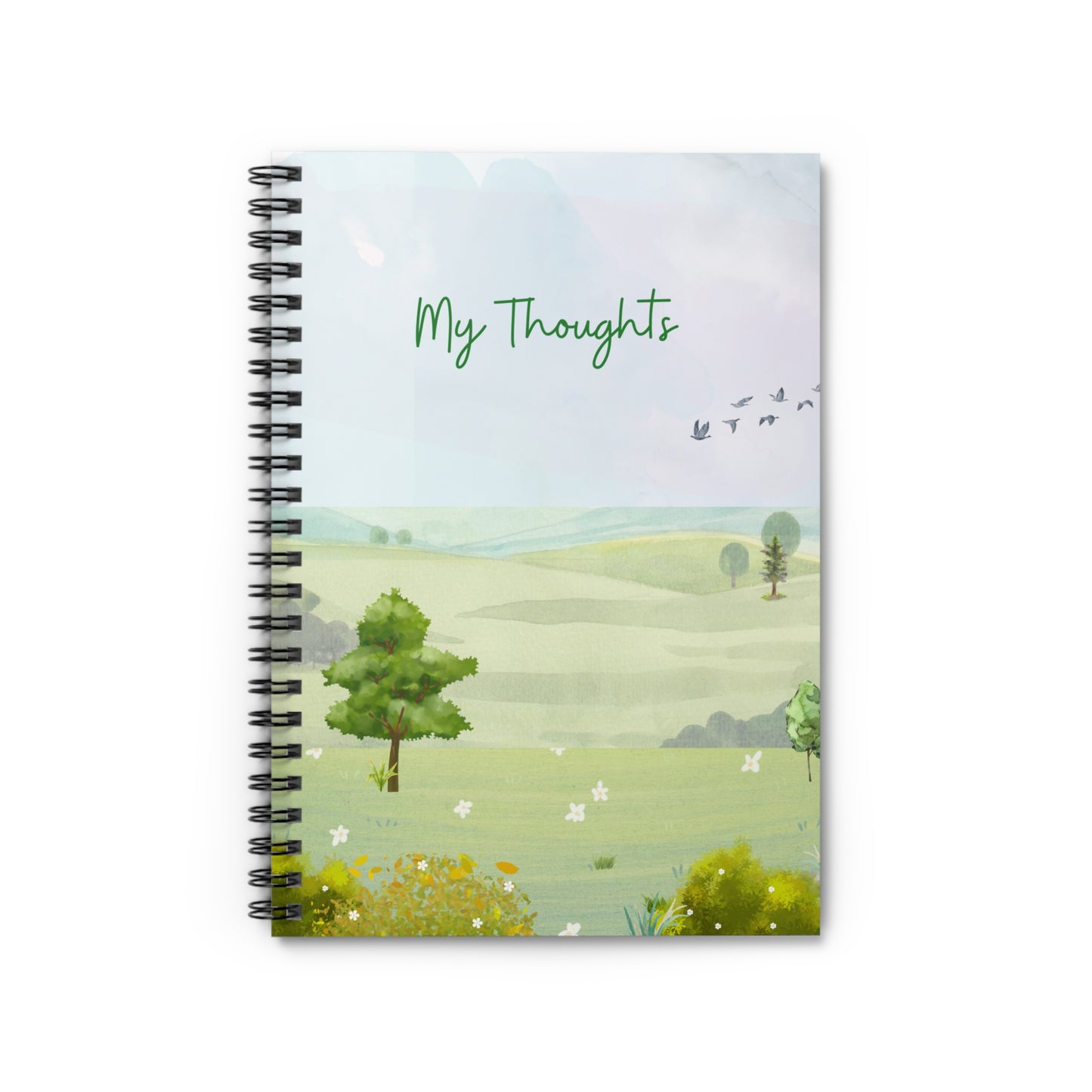 My Thoughts Spiral Notebook Journal- Nature-Inspired Ruled Lines for Journaling and Reflection