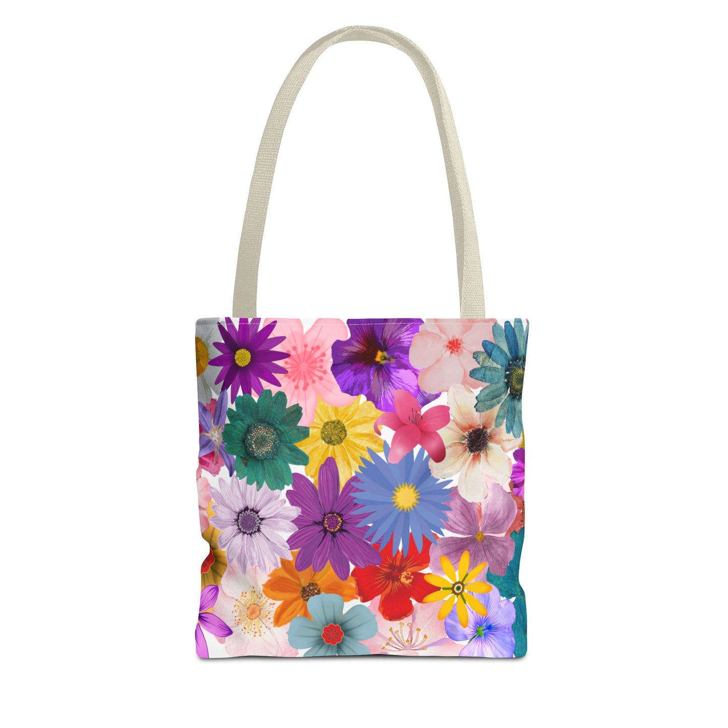 Pretty Flowers Tote Bag - Colorful Blooming Flower Design