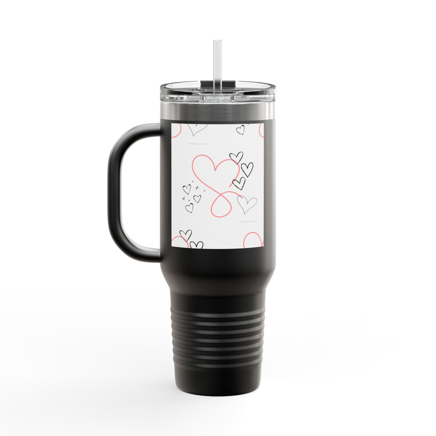 Heartfelt Insulated Travel Mug - 40oz Love Design for Coffee & Tea Enthusiasts