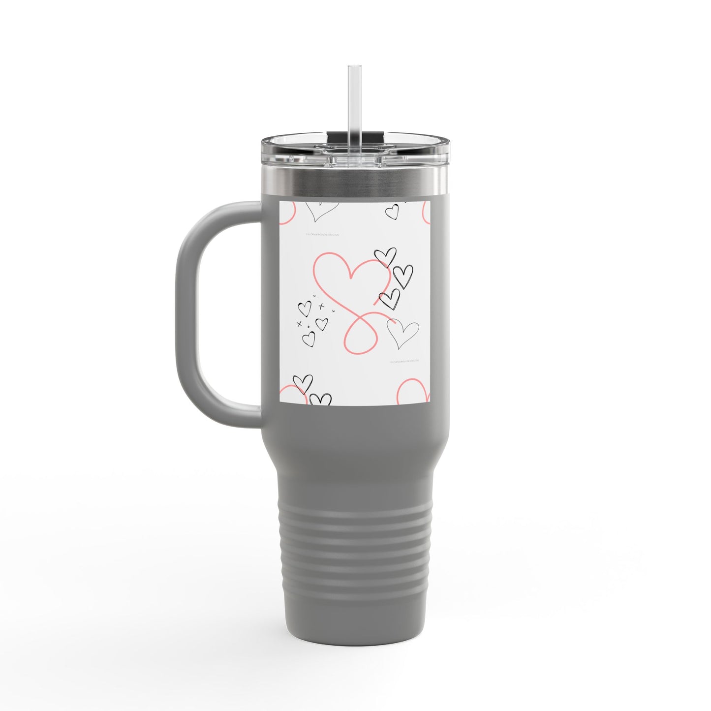 Heartfelt Insulated Travel Mug - 40oz Love Design for Coffee & Tea Enthusiasts