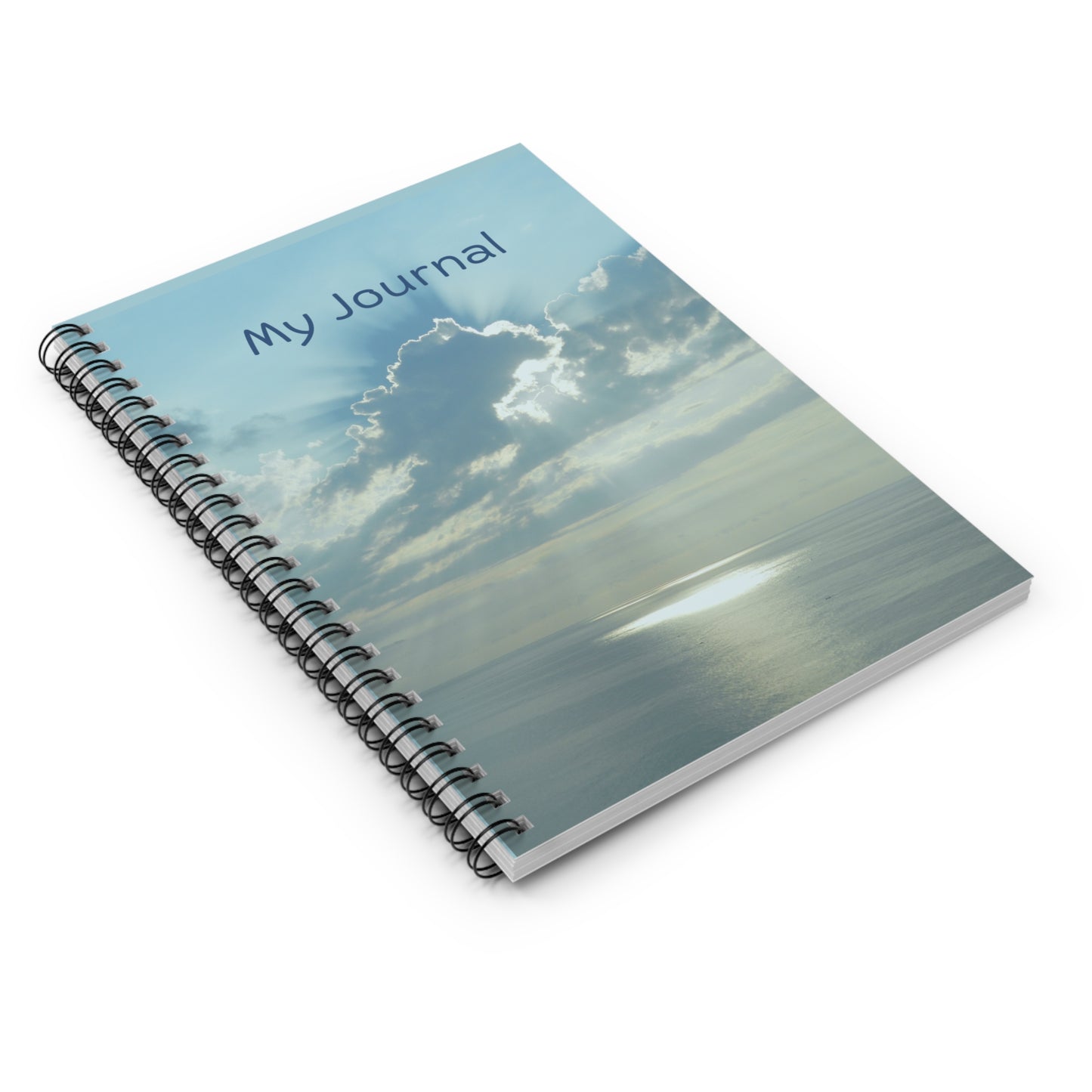 Blue Sky Spiral Notebook Journal - Ruled Line for Daily Reflections and Creative Thoughts