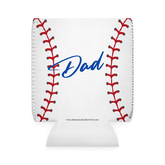 Baseball Dad Can Cooler Sleeve - Gift for Father's Day, Sports Fan, Party Favor, BBQ Essential, Tailgate Accessory, Beverage Holder