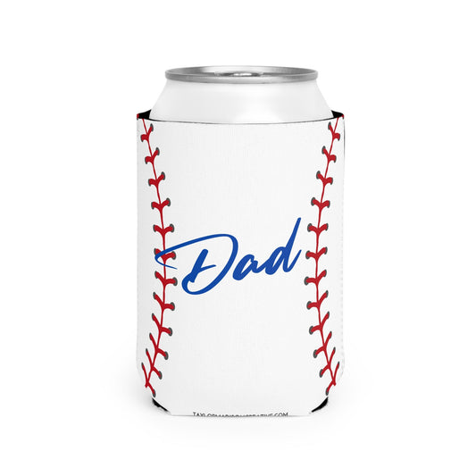 Baseball Dad Can Cooler Sleeve - Gift for Father's Day, Sports Fan, Party Favor, BBQ Essential, Tailgate Accessory, Beverage Holder
