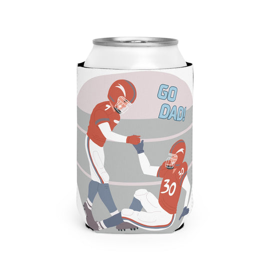 Football Dad Can Cooler Sleeve - Game Day Tailgating Father's Day BBQ Sports Enthusiasts, Football Fan Gift, Beverage Holder, Insulated