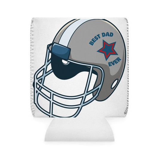 Football Can Cooler Sleeve, Best Dad Ever, Father's Day Gift, Sports Party Accessory, Dad's Day Drink Holder, Tailgate Essential, Gift for