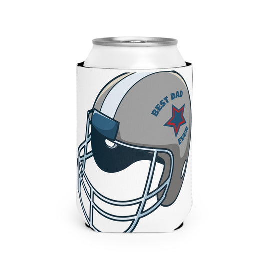 Football Can Cooler Sleeve, Best Dad Ever, Father's Day Gift, Sports Party Accessory, Dad's Day Drink Holder, Tailgate Essential, Gift for