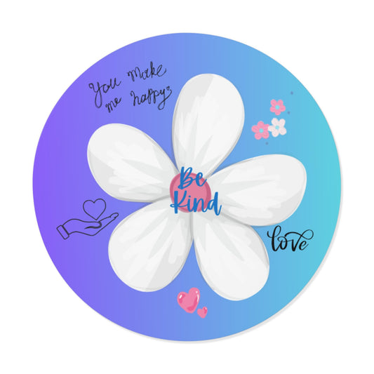 Be Kind Floral Stickers, Positive Vibes Laptop Decal, Gift for Friends, Kindness Reminder, Vinyl Sticker Pack