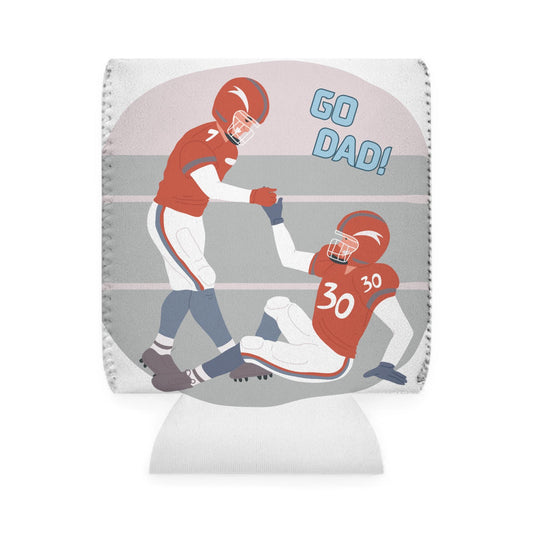 Football Dad Can Cooler Sleeve - Game Day Tailgating Father's Day BBQ Sports Enthusiasts, Football Fan Gift, Beverage Holder, Insulated